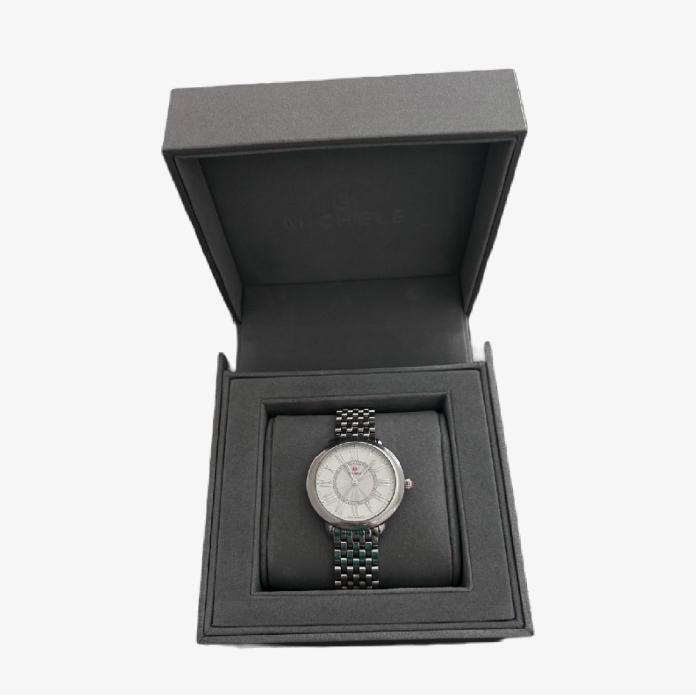 Michele Serein Mid Stainless Diamond Dial Watch
